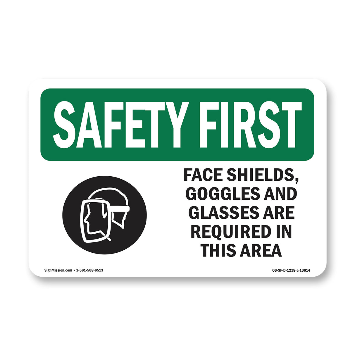 Face Shields, Goggles And Glasses With Symbol