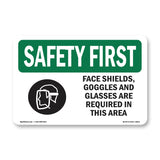 Face Shields, Goggles And Glasses With Symbol