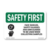 Face Shields, Safety Glasses With Symbol
