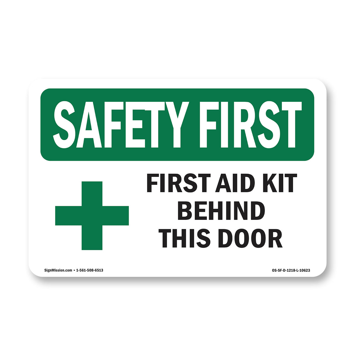 First Aid Kit Behind This Door With Symbol