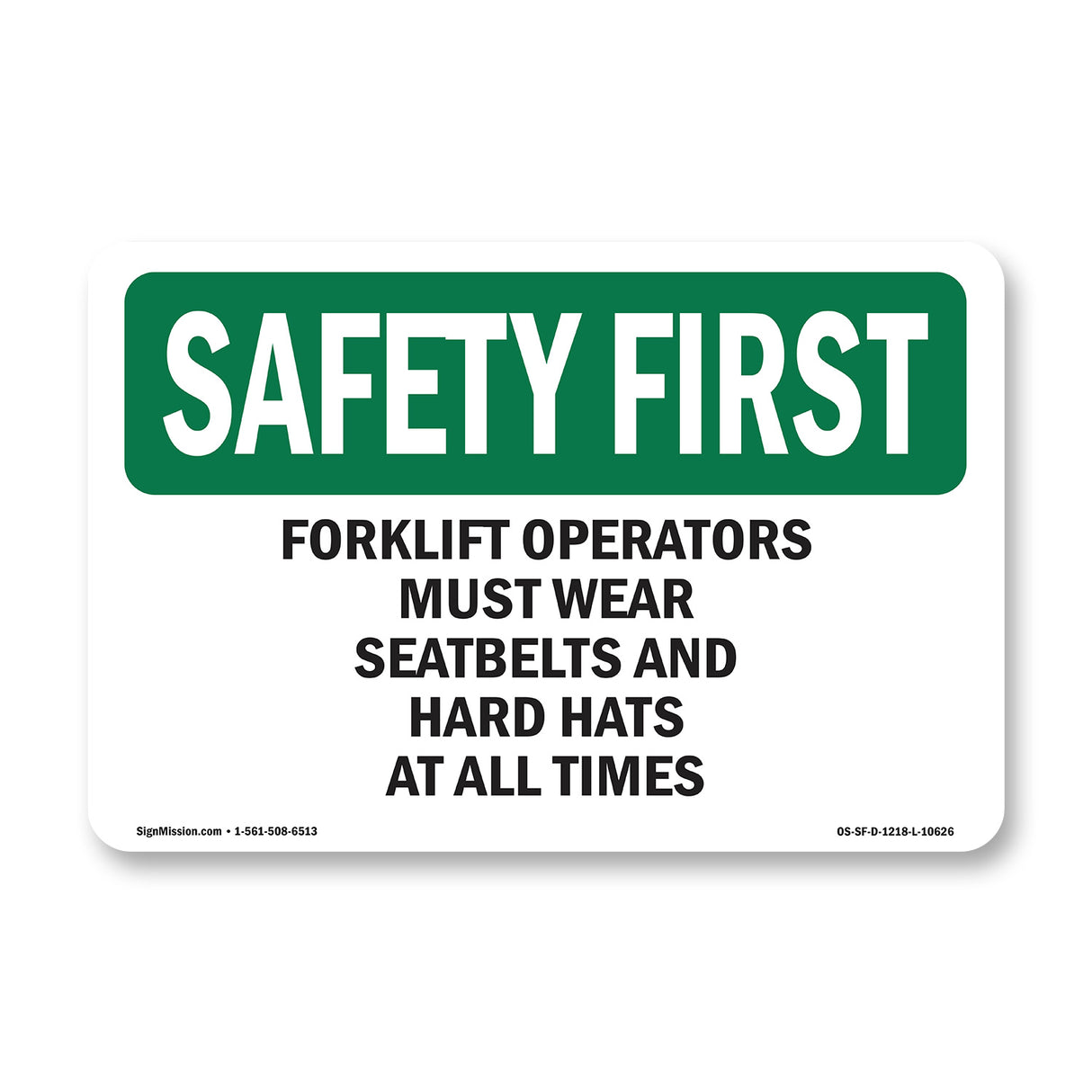 Forklift Operators Must Wear Seatbelts And
