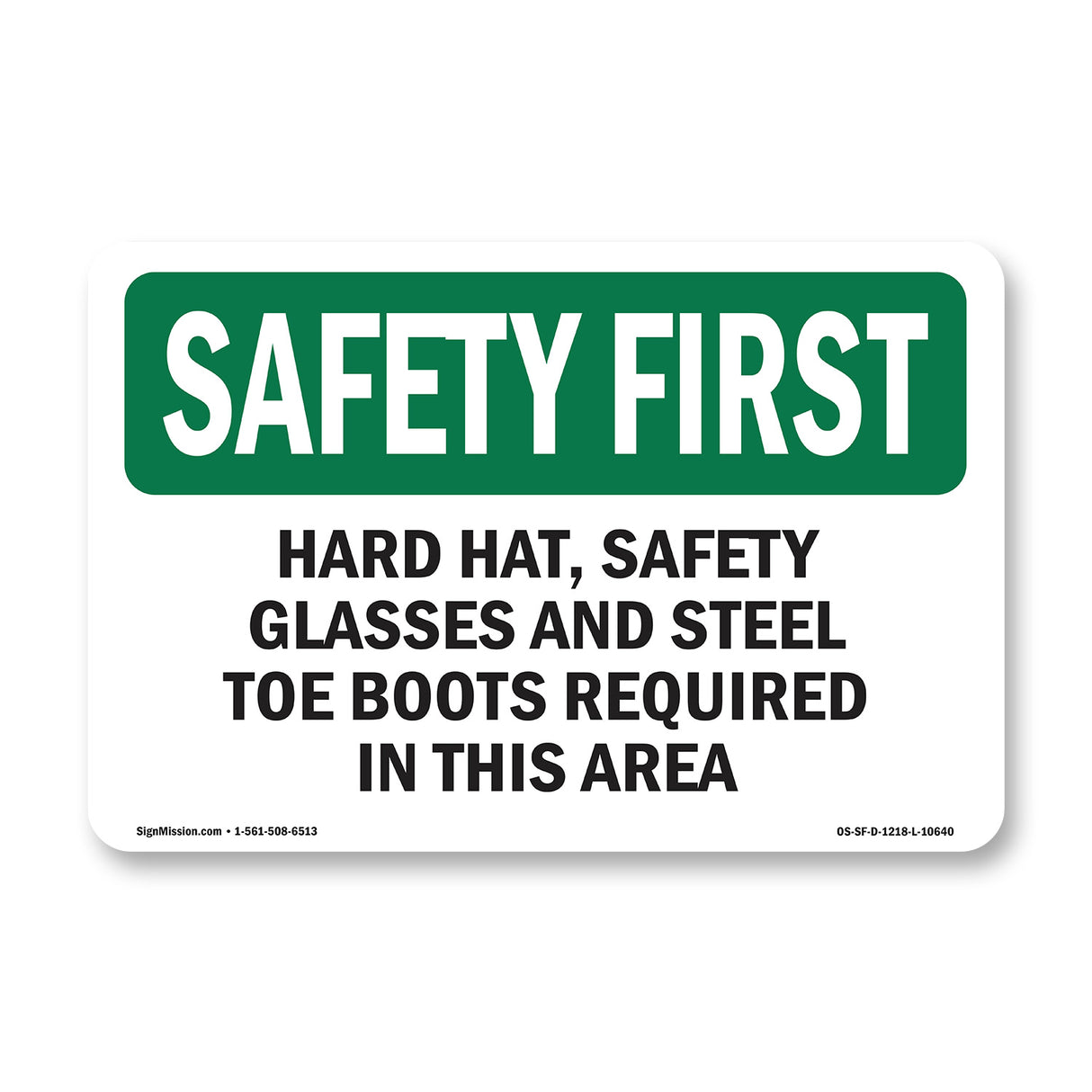 Hard Hat, Safety Glasses And Steel Toe Boots