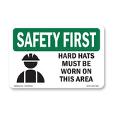 Hard Hats Must Be Worn In This Area With Symbol