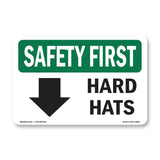 Hard Hats [With Down Arrow] With Symbol