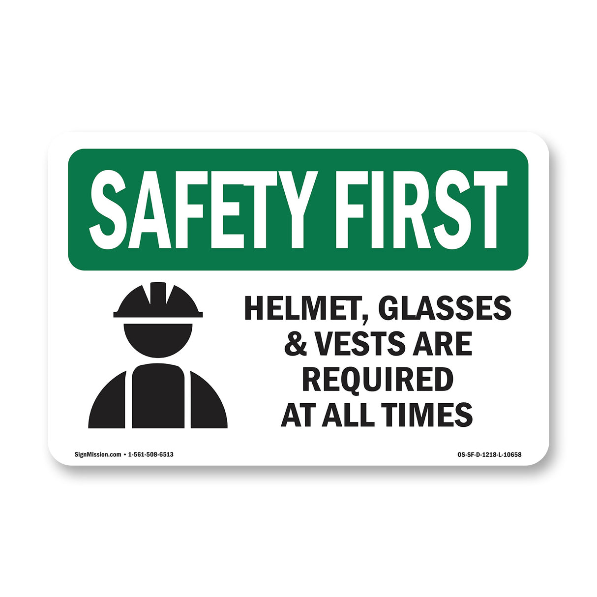 Helmet, Glasses & Vests Are With Symbol