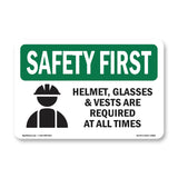 Helmet, Glasses & Vests Are With Symbol