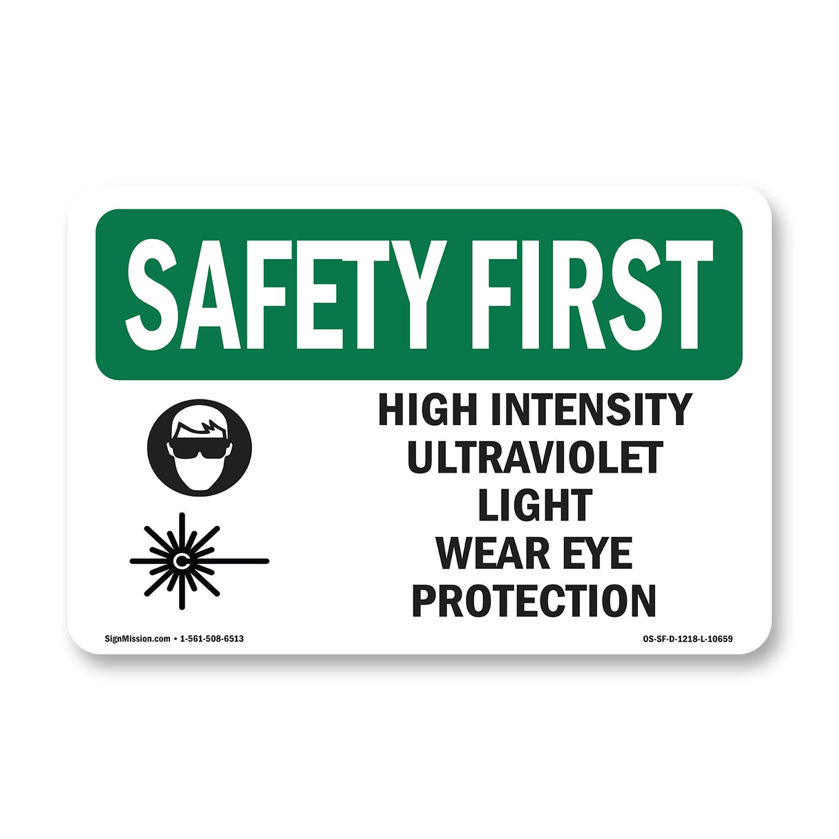 High Intensity Ultraviolet Light With Symbol