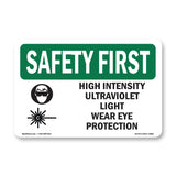 High Intensity Ultraviolet Light With Symbol