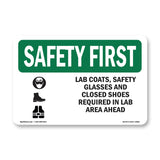Lab Coats, Safety Glasses And With Symbol