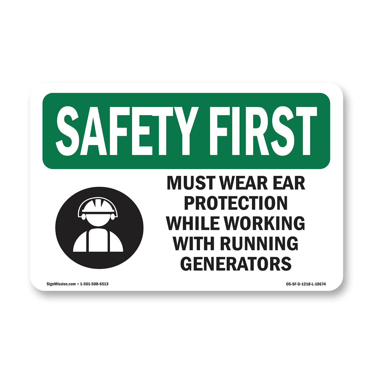 Must Wear Ear Protection While With Symbol