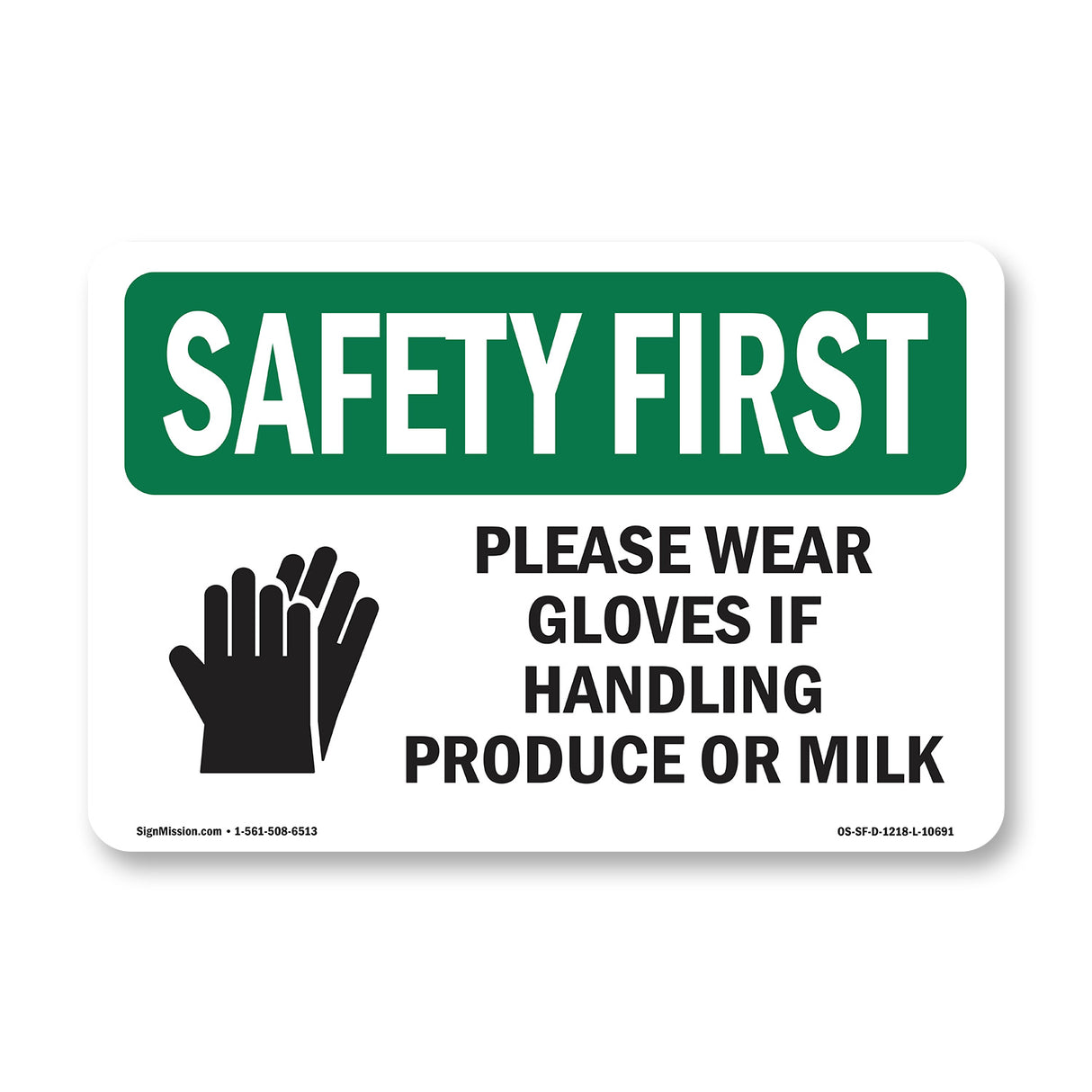 Please Wear Gloves If Handling With Symbol