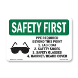 PPE Required Beyond This Point With Symbol