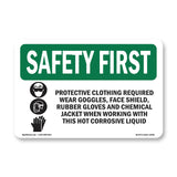 Protective Clothing Required With Symbol