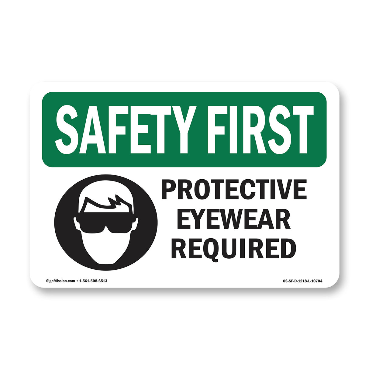 Protective Eyewear Required With Symbol