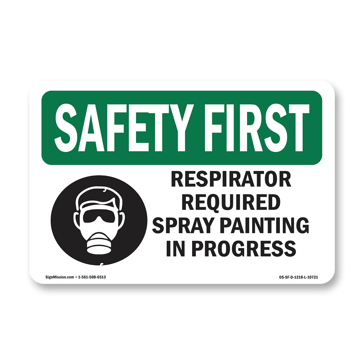 Respirator Required Spray Painting With Symbol