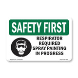 Respirator Required Spray Painting With Symbol