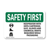 Respirator With Hepa Cartridge, With Symbol