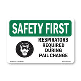 Respirators Required During With Symbol