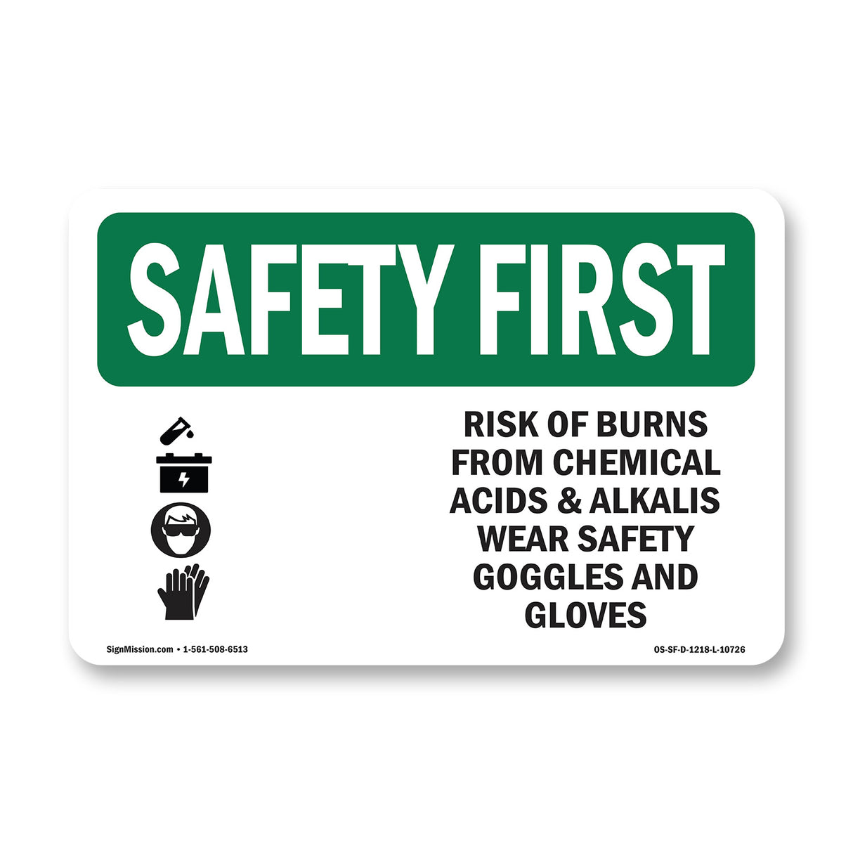 Risk Of Burns From Chemical With Symbol