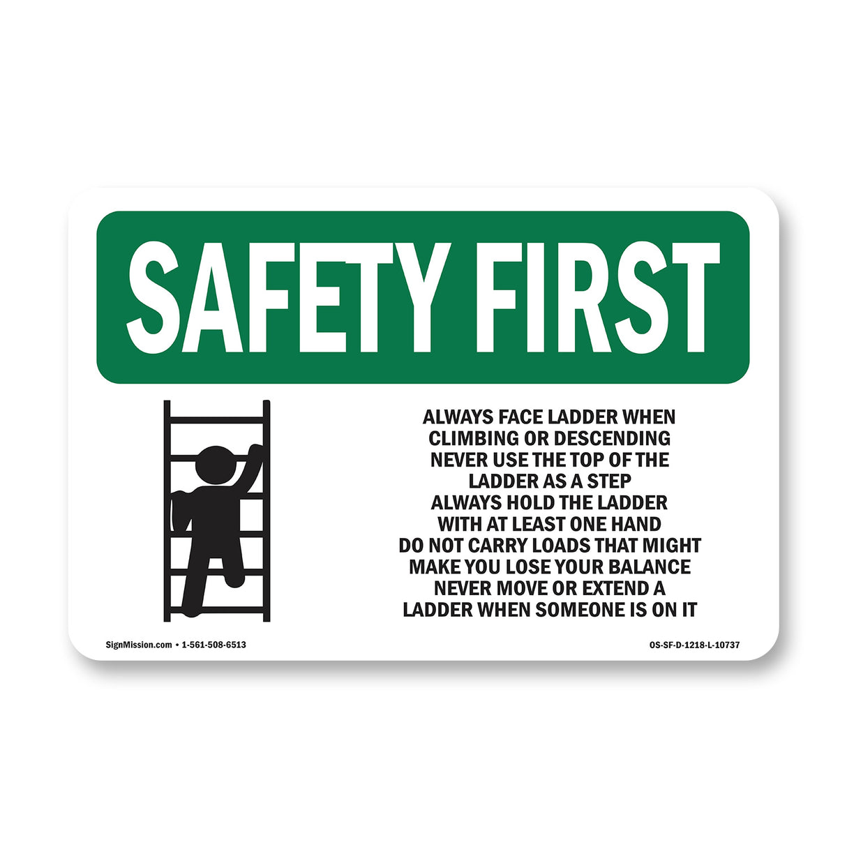 Always Face Ladder Safety Bilingual