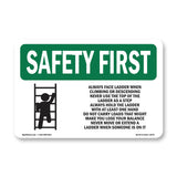 Always Face Ladder Safety Bilingual