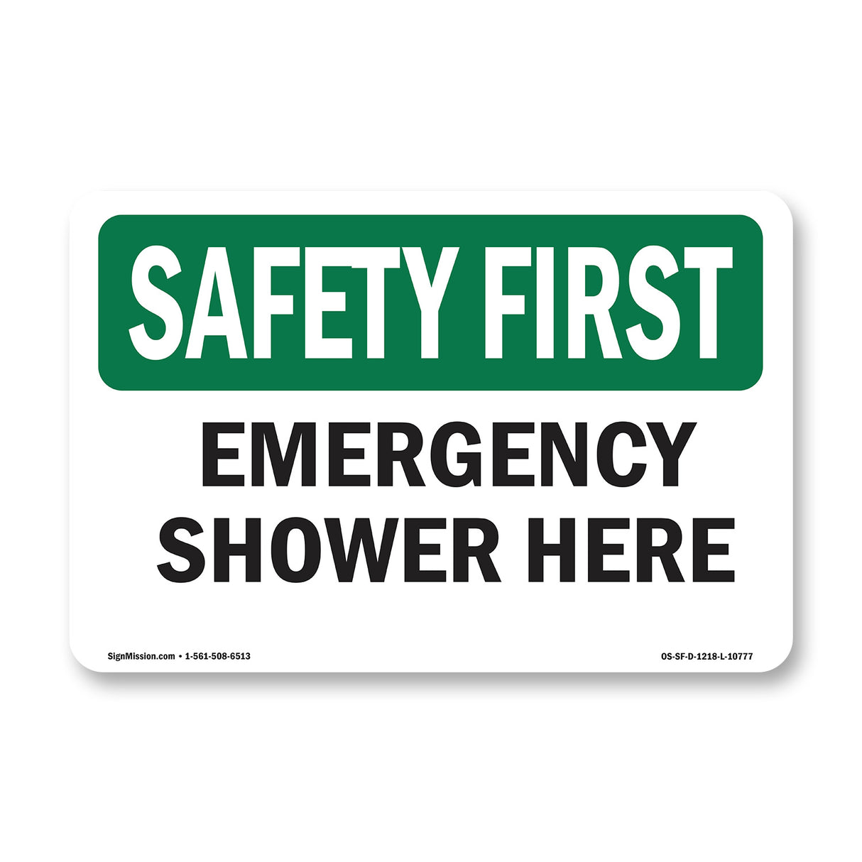 Emergency Shower Here