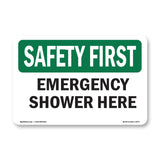 Emergency Shower Here