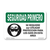 Eye Protection Required In Spanish
