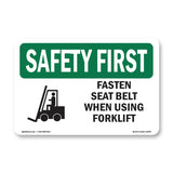 Fasten Seat Belt When Using Forklift
