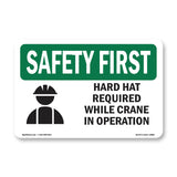 Hard Hat Required Crane Operation