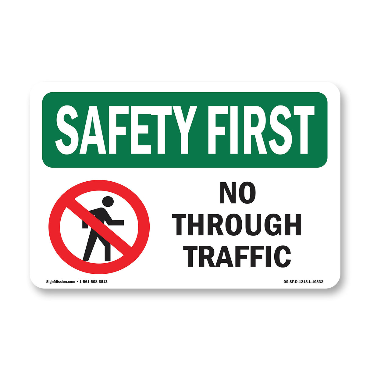 No Through Traffic With Symbol