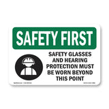 Safety Glasses And Hearing Protection With Symbol