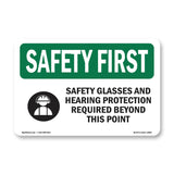 Safety Glasses And Hearing Protection With Symbol