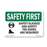 Safety Glasses And Safety Toe With Symbol