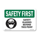 Safety Glasses Beyond This Point With Symbol