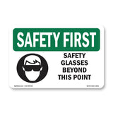 Safety Glasses Beyond This Point With Symbol