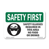 Safety Glasses Required In This With Symbol