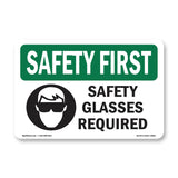Safety Glasses Required With Symbol