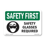 Safety Glasses Required With Symbol