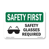 Safety Glasses Required With Symbol
