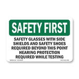 Safety Glasses With Side Shields And Safety
