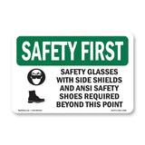 Safety Glasses With Side Shields With Symbol