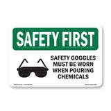 Safety Goggles Must Be Worn With Symbol