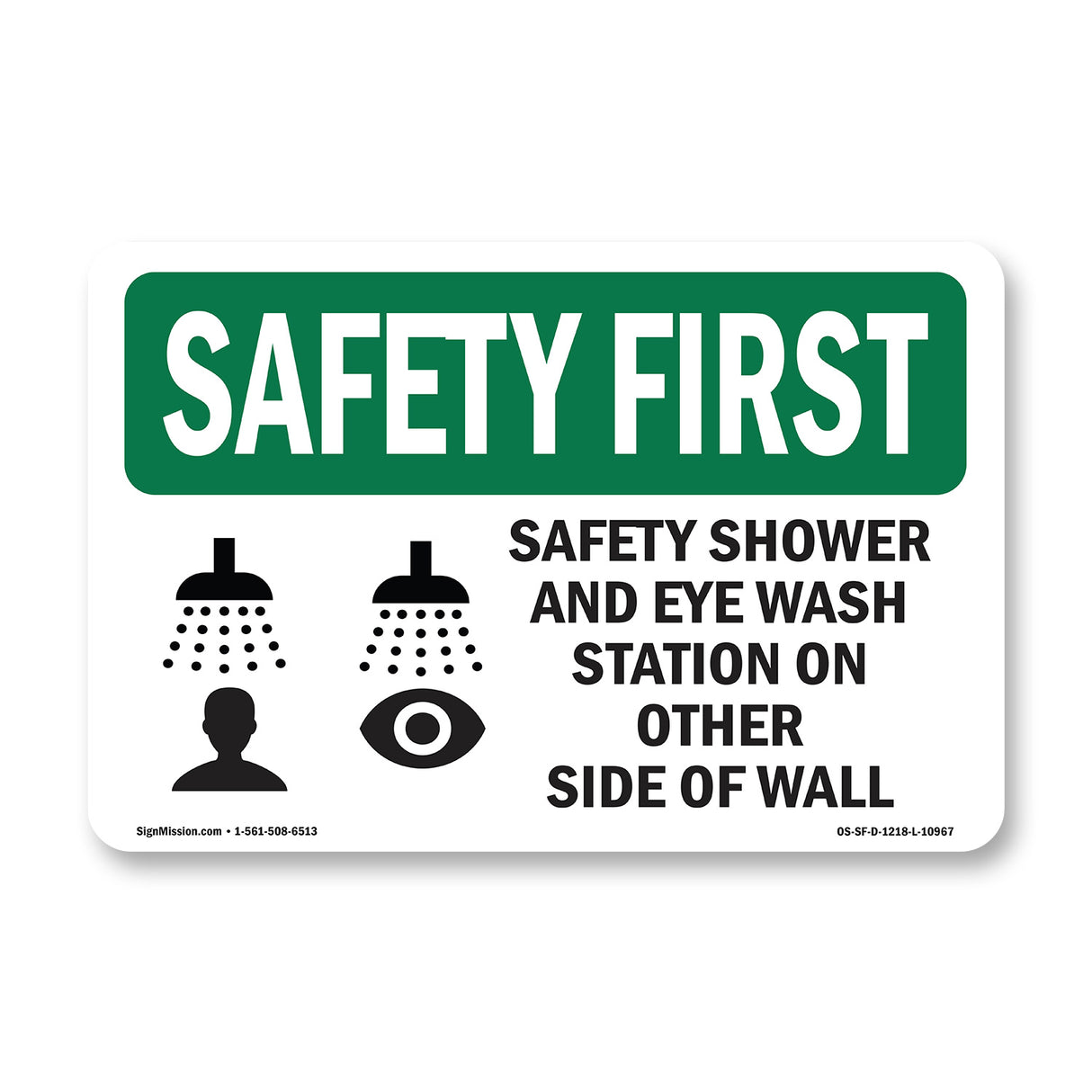 Safety Shower And Eye Wash Station With Symbol