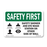 Safety Shower And Eye Wash Station With Symbol