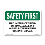Steel Mesh Face Shield, Furnace