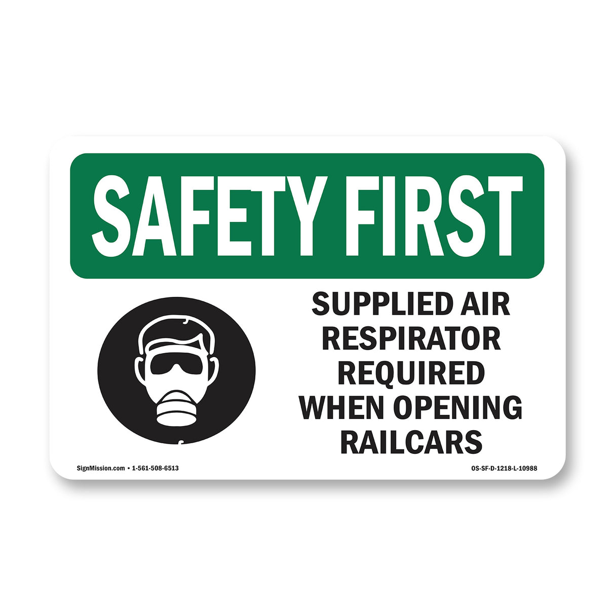 Supplied Air Respirator Required With Symbol