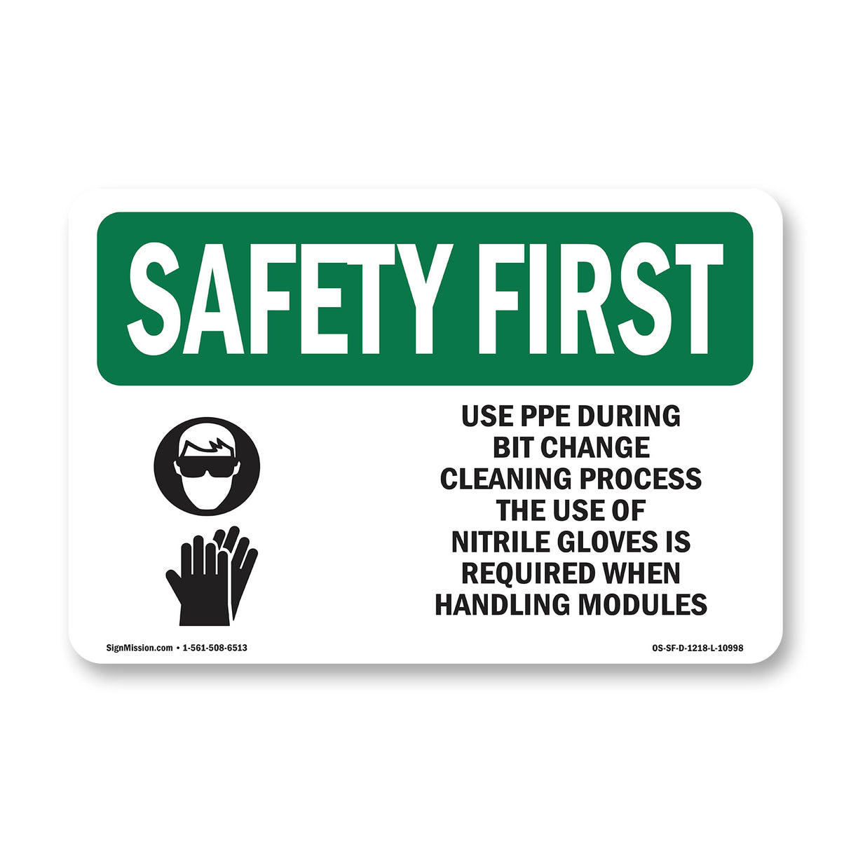 Use PPE During Bit Change Cleaning With Symbol