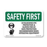 UV Blocking Eye Protection & With Symbol