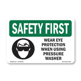 Wear Eye Protection When Using With Symbol